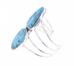 Navajo B Tsosie Sterling Silver Turquoise Bracelet