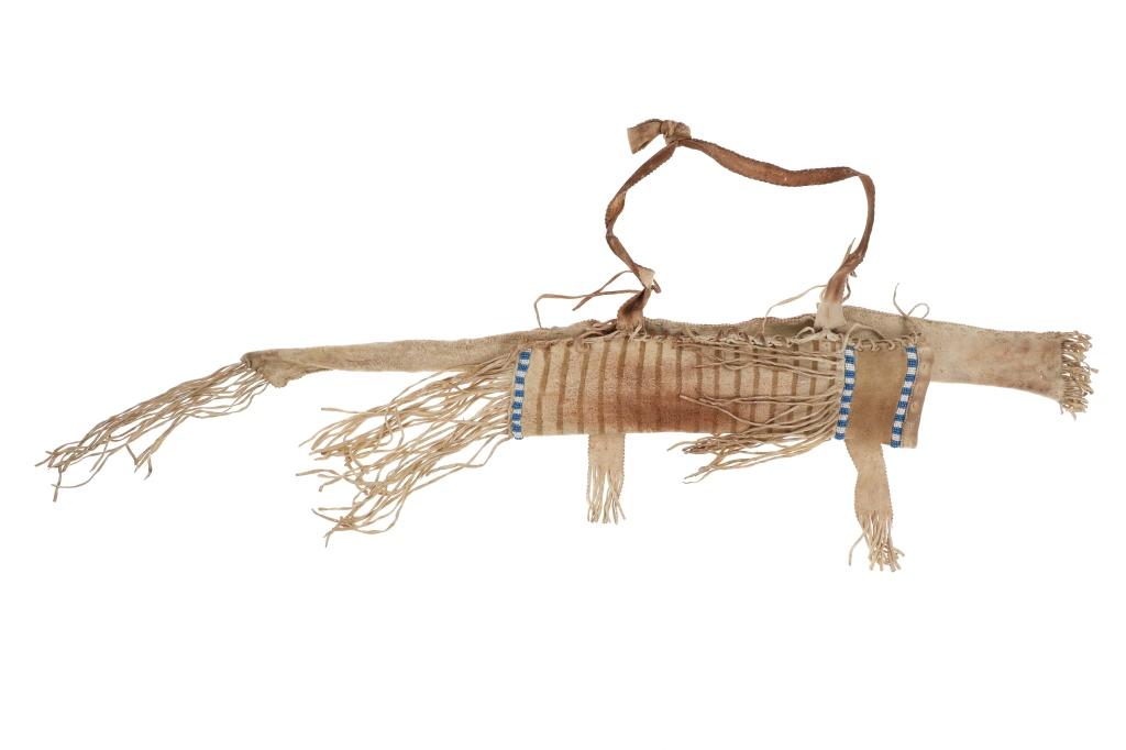 Crow Beaded Indian Hide Bowcase & Arrow Quiver