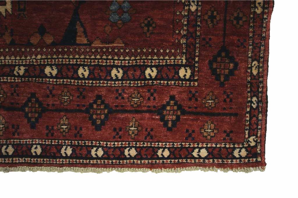 Kazak Persian Hand Knotted Wool Runner Rug 1930's