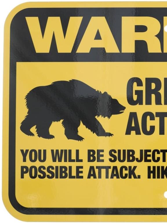 Grizzly Bear Warning Sign from Canada