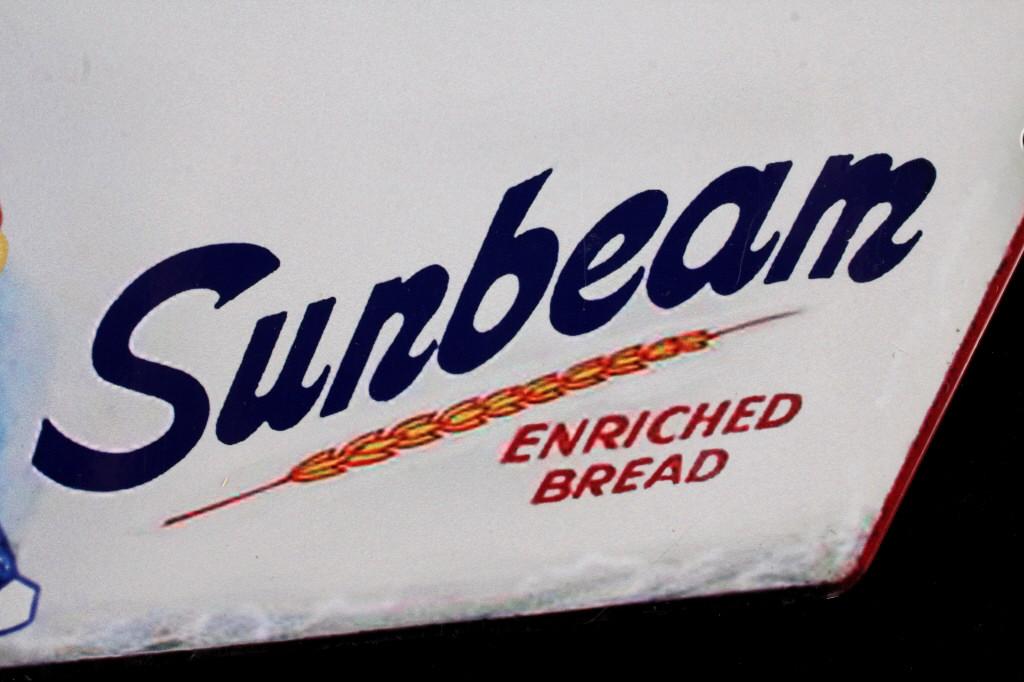 Sunbeam Bread Porcelain Die Cut Metal Sign
