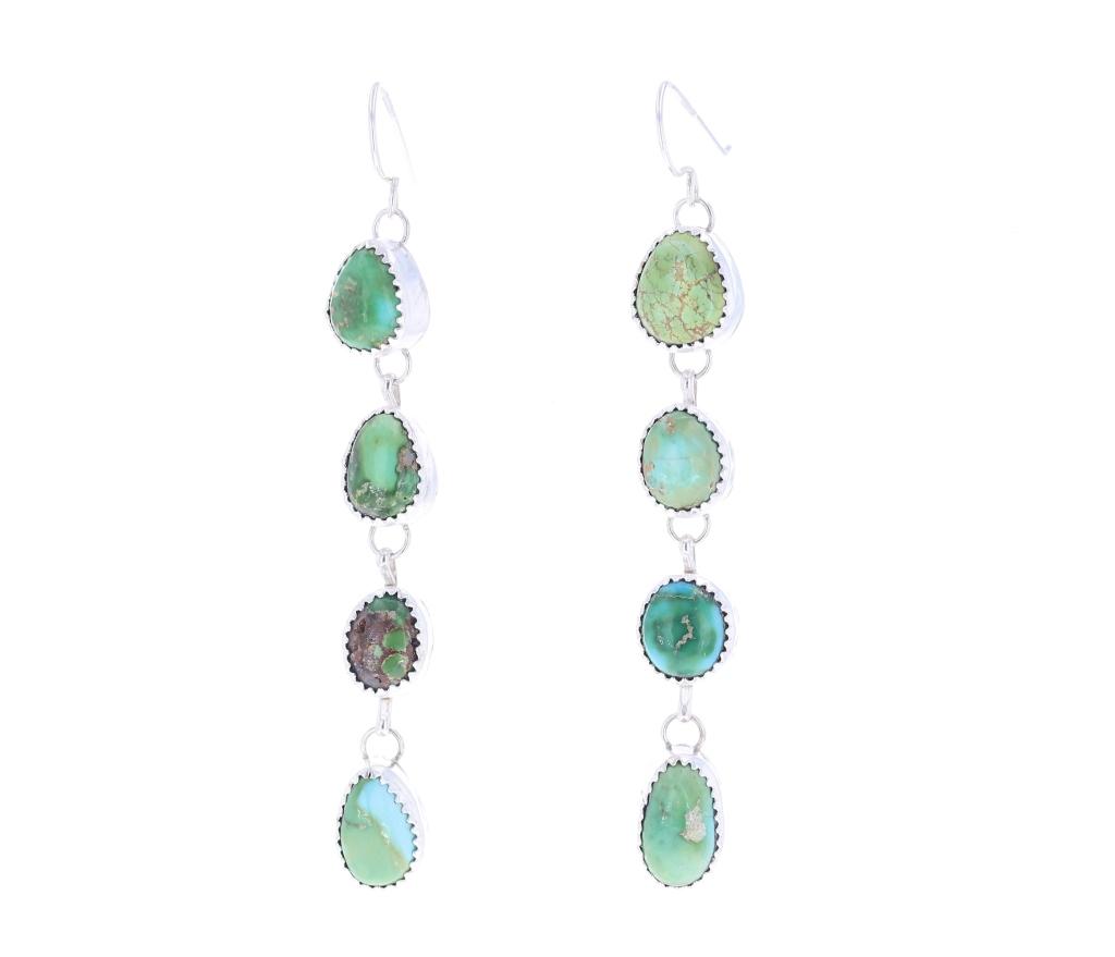 Navajo Silver Sierra Bella Turquoise Earrings