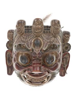 Original Tibetan Mongolian Mahakala Mask c. 19th C