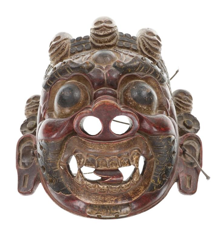 Original Tibetan Mongolian Mahakala Mask c. 19th C