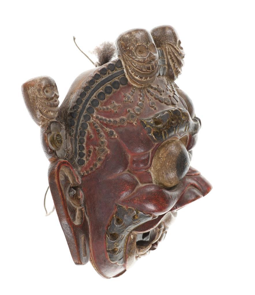 Original Tibetan Mongolian Mahakala Mask c. 19th C