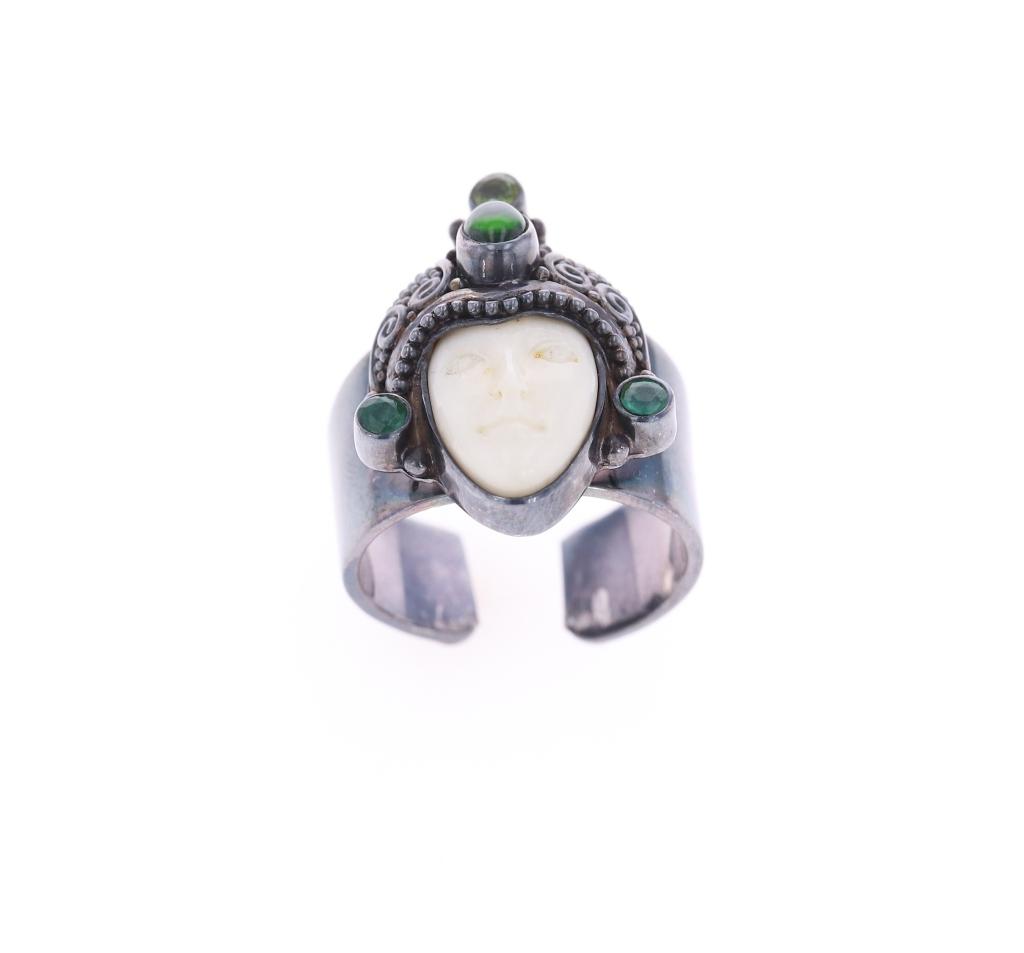 Sajen Emerald & Citrine Cameo Ring Collection