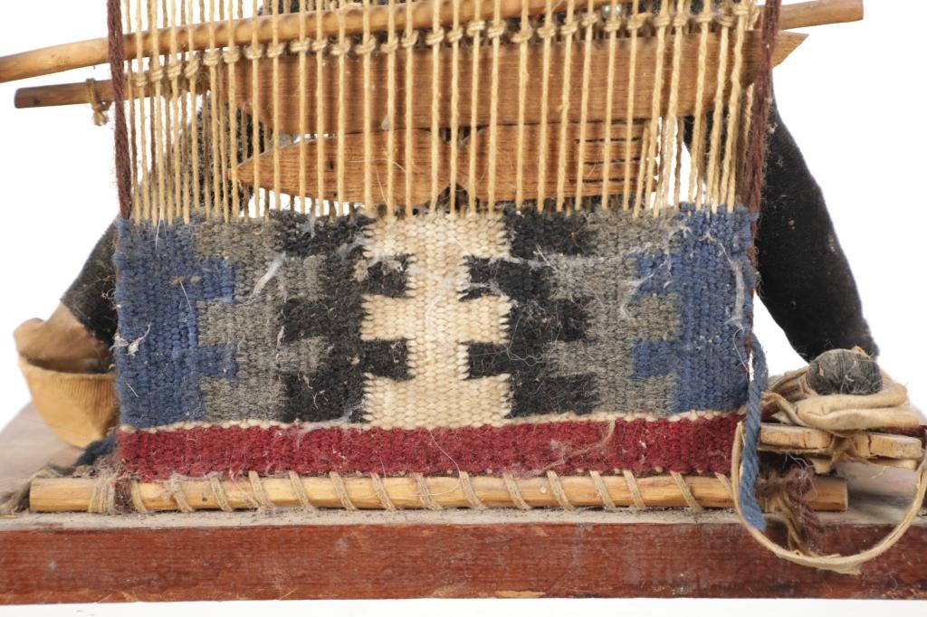 Navajo Weaver Woman Loom Display Figural c. 1950s