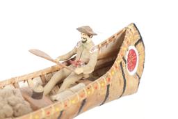 Lewis & Clark Life-Like Birch Wood Canoe Display