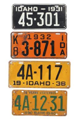 Original Idaho License Plates c. 1919-1954 (15)