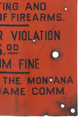 Montana Fish & Game Commission "No Hunting" Sign