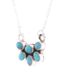 Navajo R. Sam Sterling Silver Turquoise Necklace