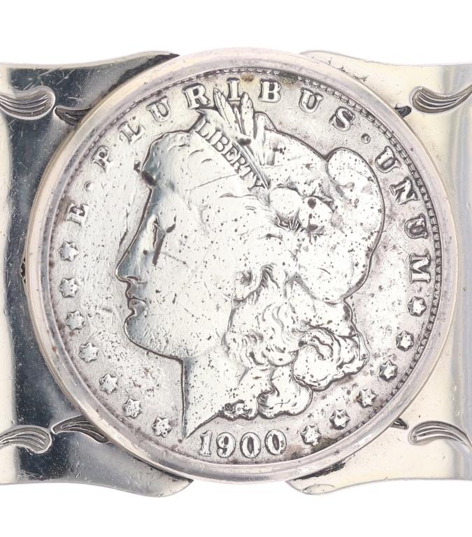 Bell Trading Post Nickel Silver Morgan Belt Buckle