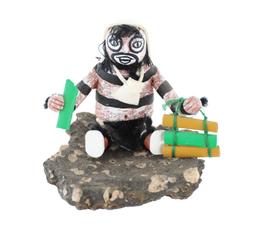 Pueblo Koyona Koshare Kachina Figure c. 1969