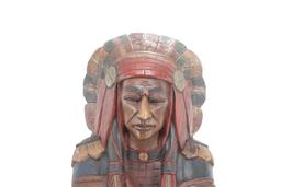 Large Cigar Store Indian Wood Carving Life Sized