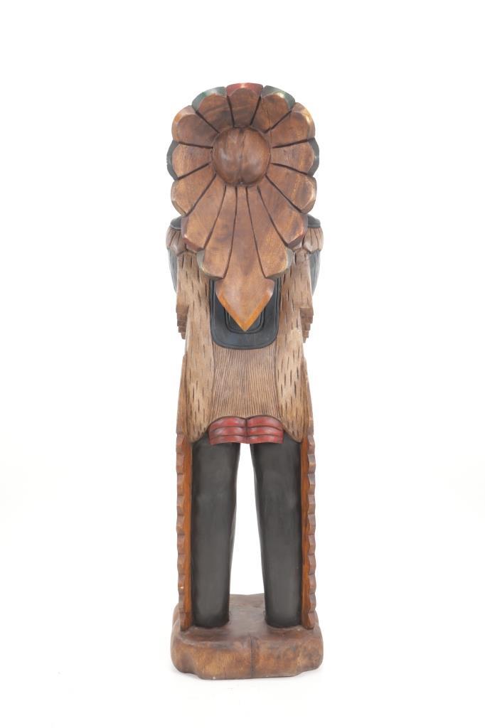 Large Cigar Store Indian Wood Carving Life Sized