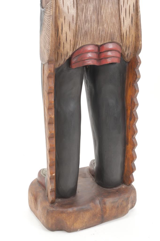 Large Cigar Store Indian Wood Carving Life Sized