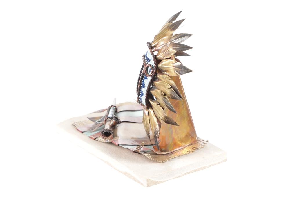 Jay Tschudy Native American Warbonnet Metal Art