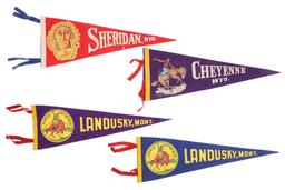 MT, WY & Yellowstone Nat'l Park Pennant Flags (14)