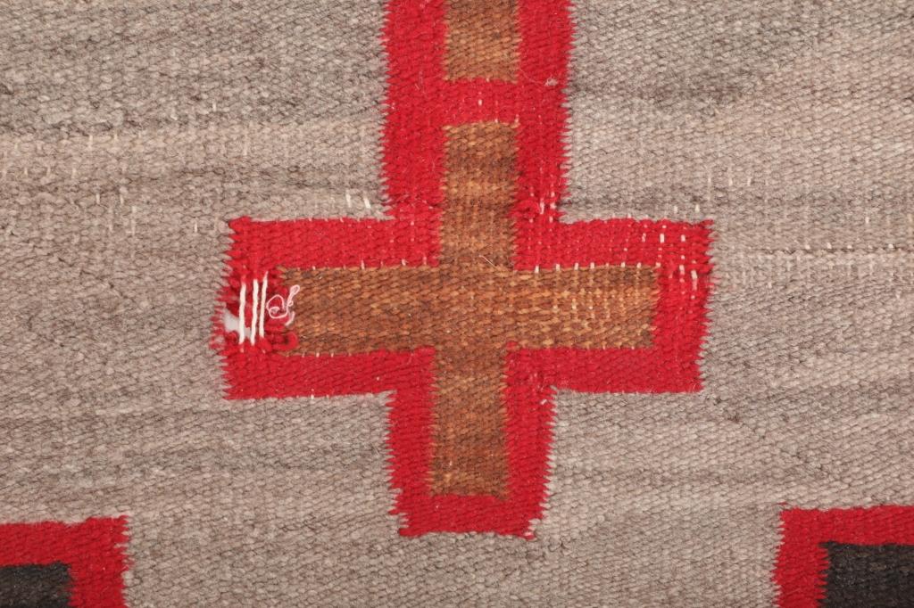 Navajo Ganado Hubbell Cross Rug c. 1900-1920's