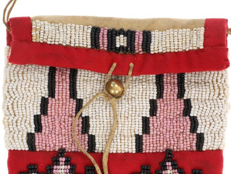 Cheyenne Buffalo Hide Beaded Dispatch Bag