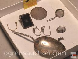 Silver scrap - Jewelry parts and misc. scoop, coin etc.