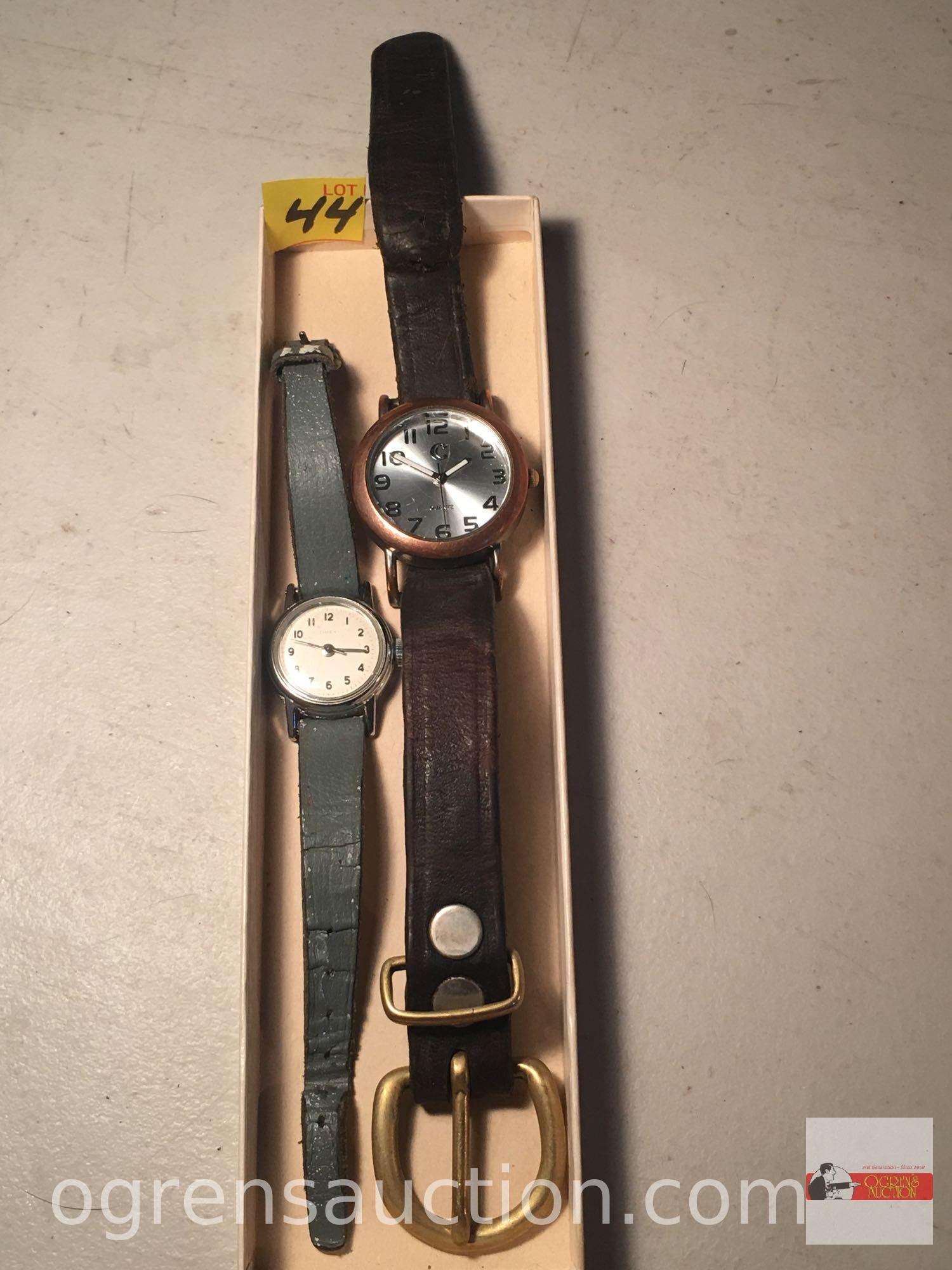 Jewelry - 2 woman's wrist watches, Timex and CC