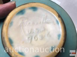 Roseville pottery - Bleeding Heart 1940 ewer, #968.6, green, 6.25"h