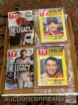 Nascar - 4 vintage TV Guides, (2 Hologram covers 2002, 2 3D motion covers 2003)