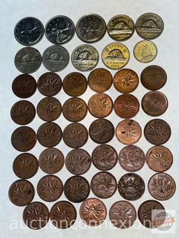 Coins - Canadian change, 50's, 60's, 70's, 80's