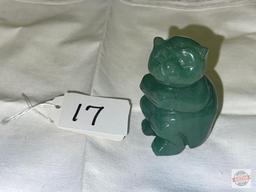 Carved Jade figurine, Foo dog 2.25"h