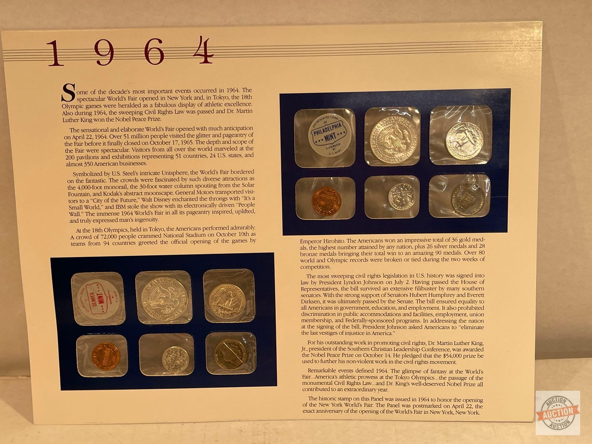 25 years of US uncirculated coin mint sets, PCS, 1963-1988