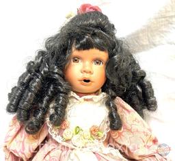 Doll - Porcelain Collector Doll, Seymour Mann, 11" sitting