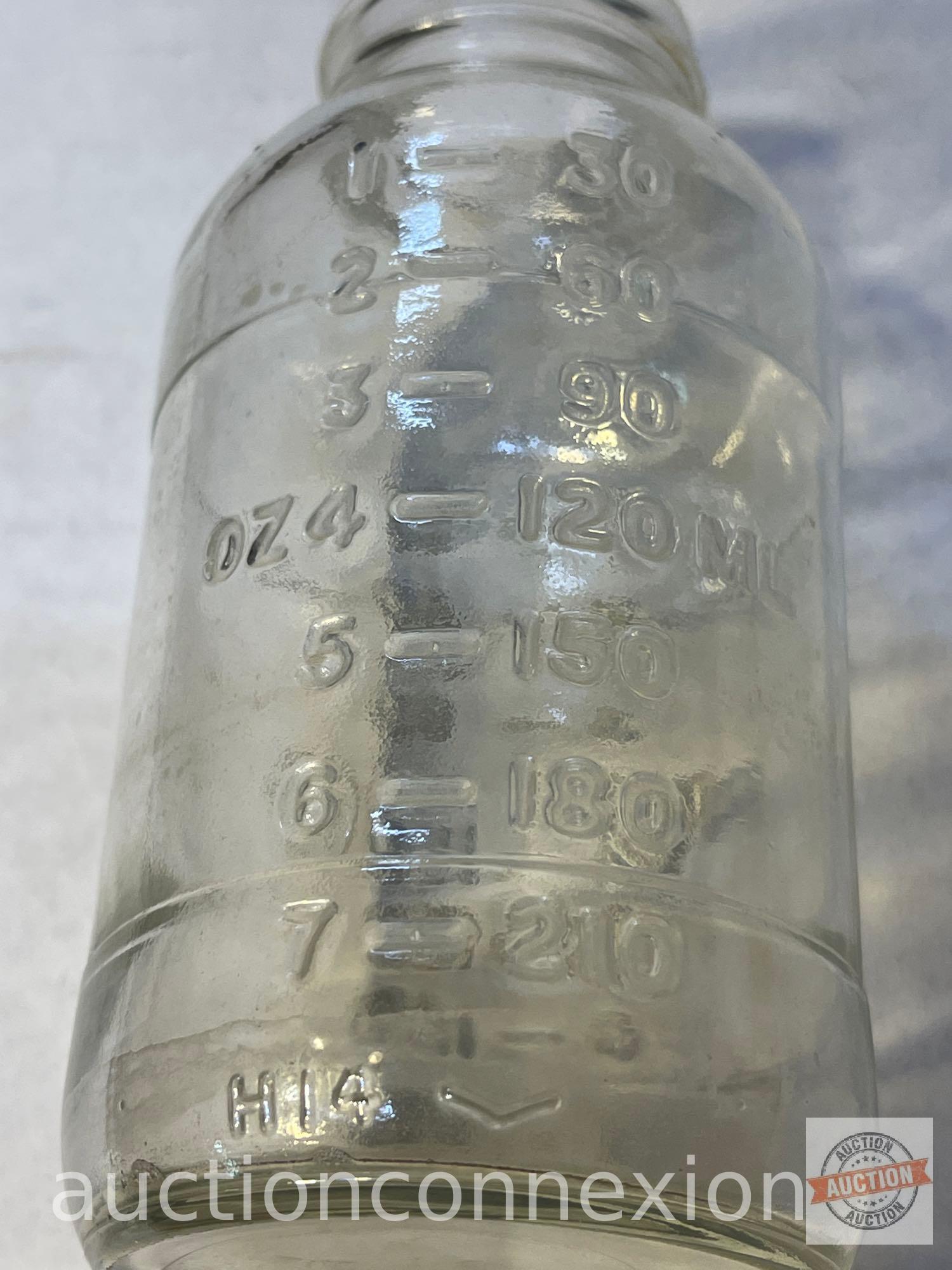 Vintage glass baby bottles