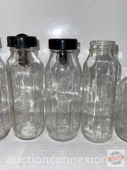 Vintage glass baby bottles