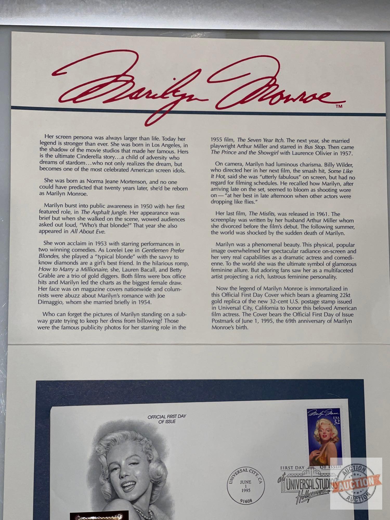 1995 Marilyn Monroe, Official First Day Cover