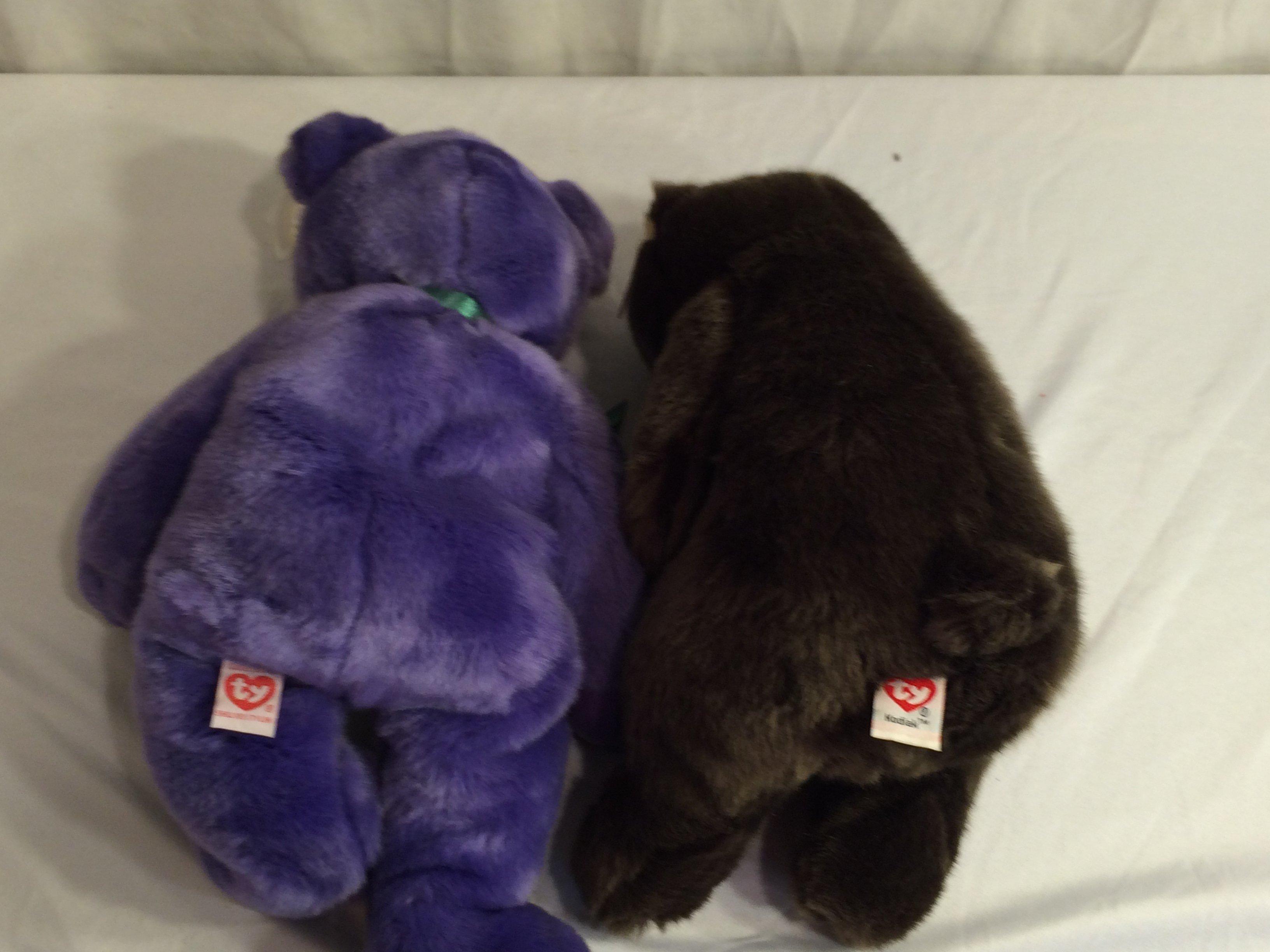 Lot of 2 Collector New With Tag Ty Soft Stuff Toy Beanie Babies Size:13-14"Tall/each