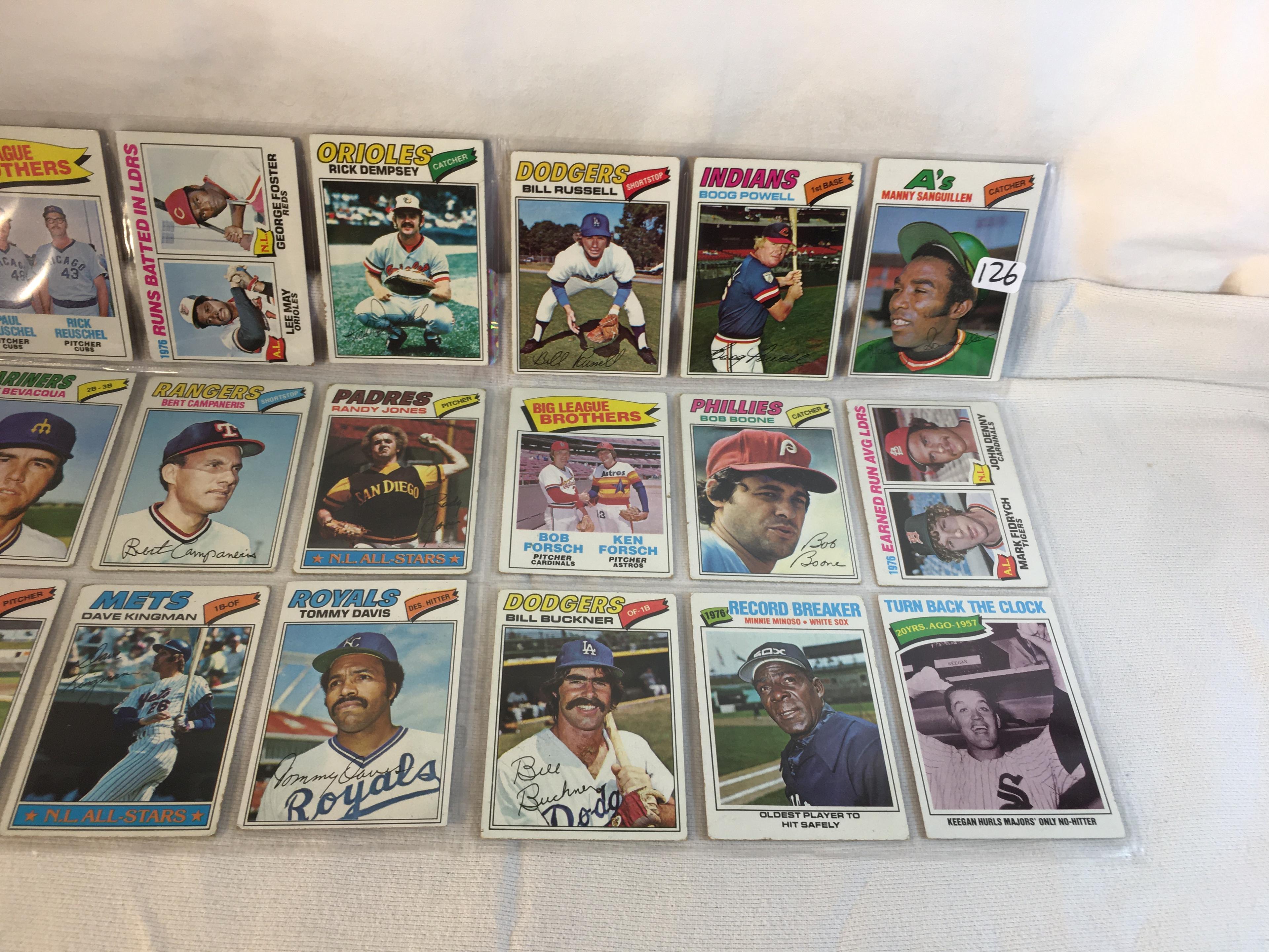 Lot of 18 Pcs Collector Vintage  MLB Baseball  Sport Trading Assorted Cards & Players - See Photos