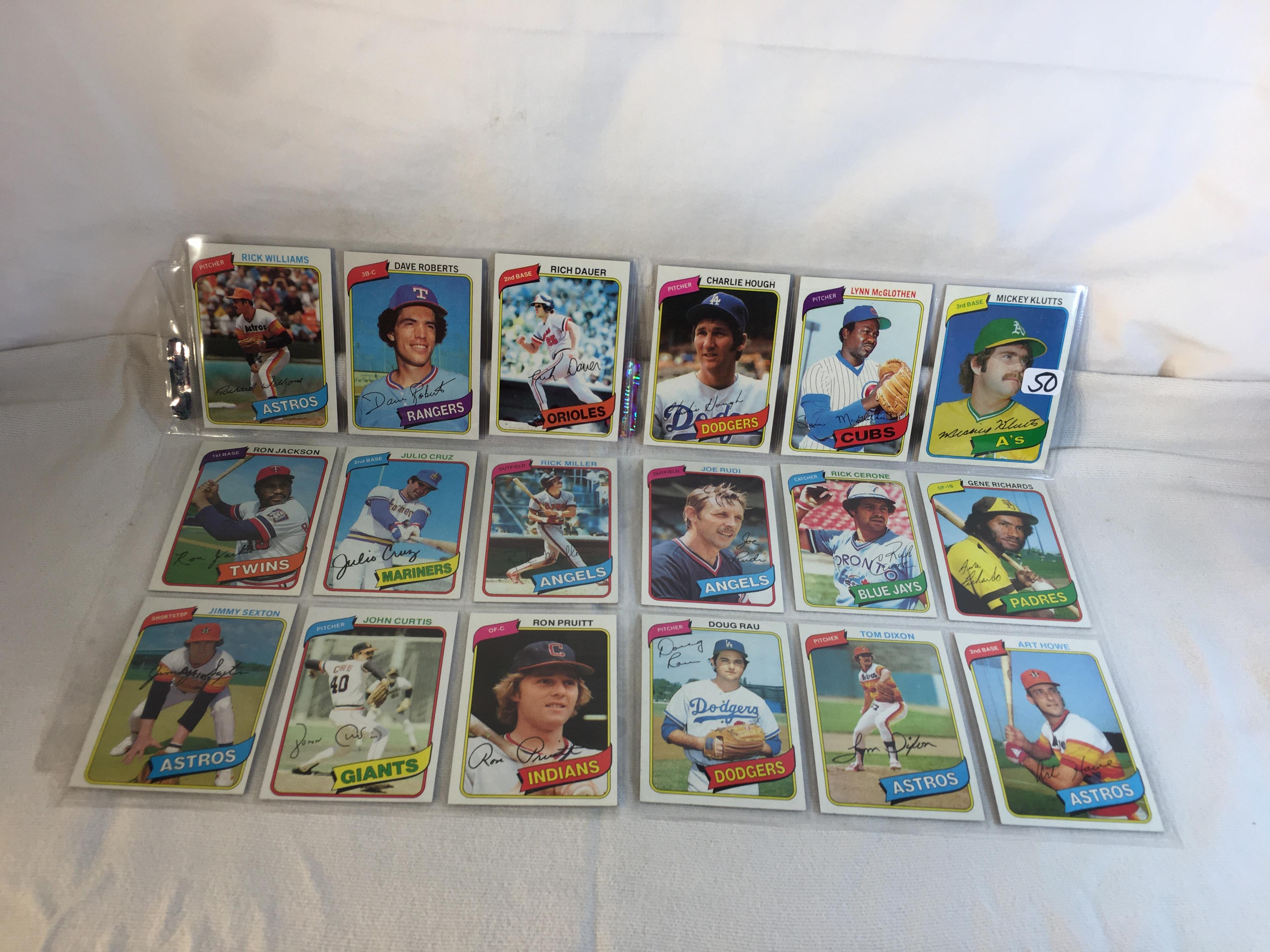 Lot of 18 Pcs Collector Vintage  MLB Baseball  Sport Trading Assorted Cards & Players - See Photos