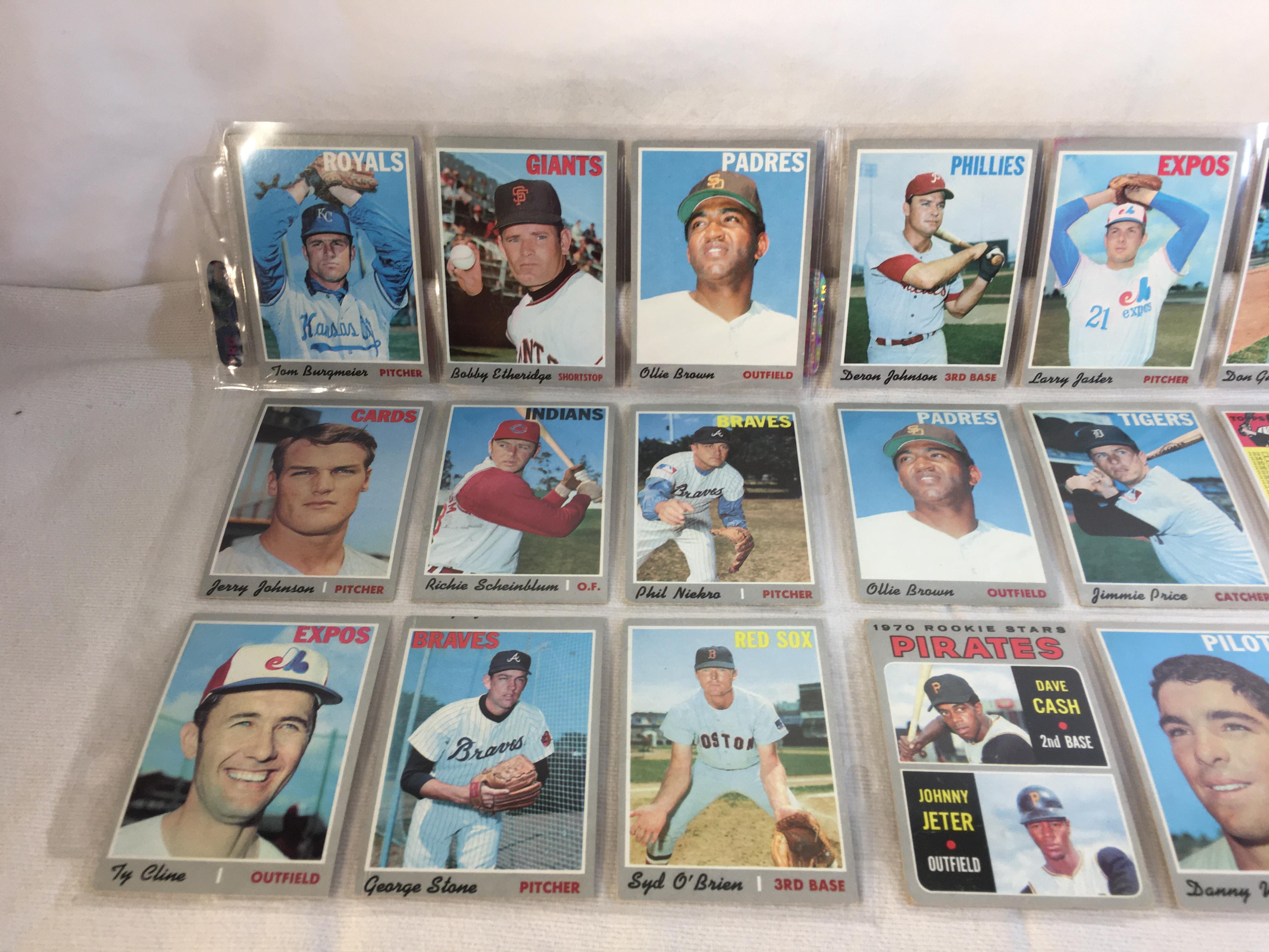 Lot of 18 Pcs Collector Vintage  MLB Baseball  Sport Trading Assorted Cards & Players - See Photos