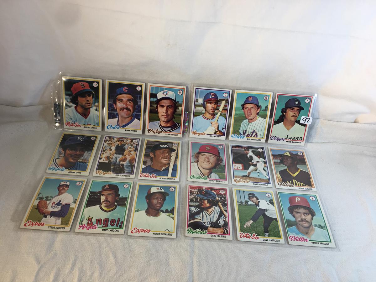 Lot of 18 Pcs Collector Vintage  MLB Baseball  Sport Trading Assorted Cards & Players - See Photos