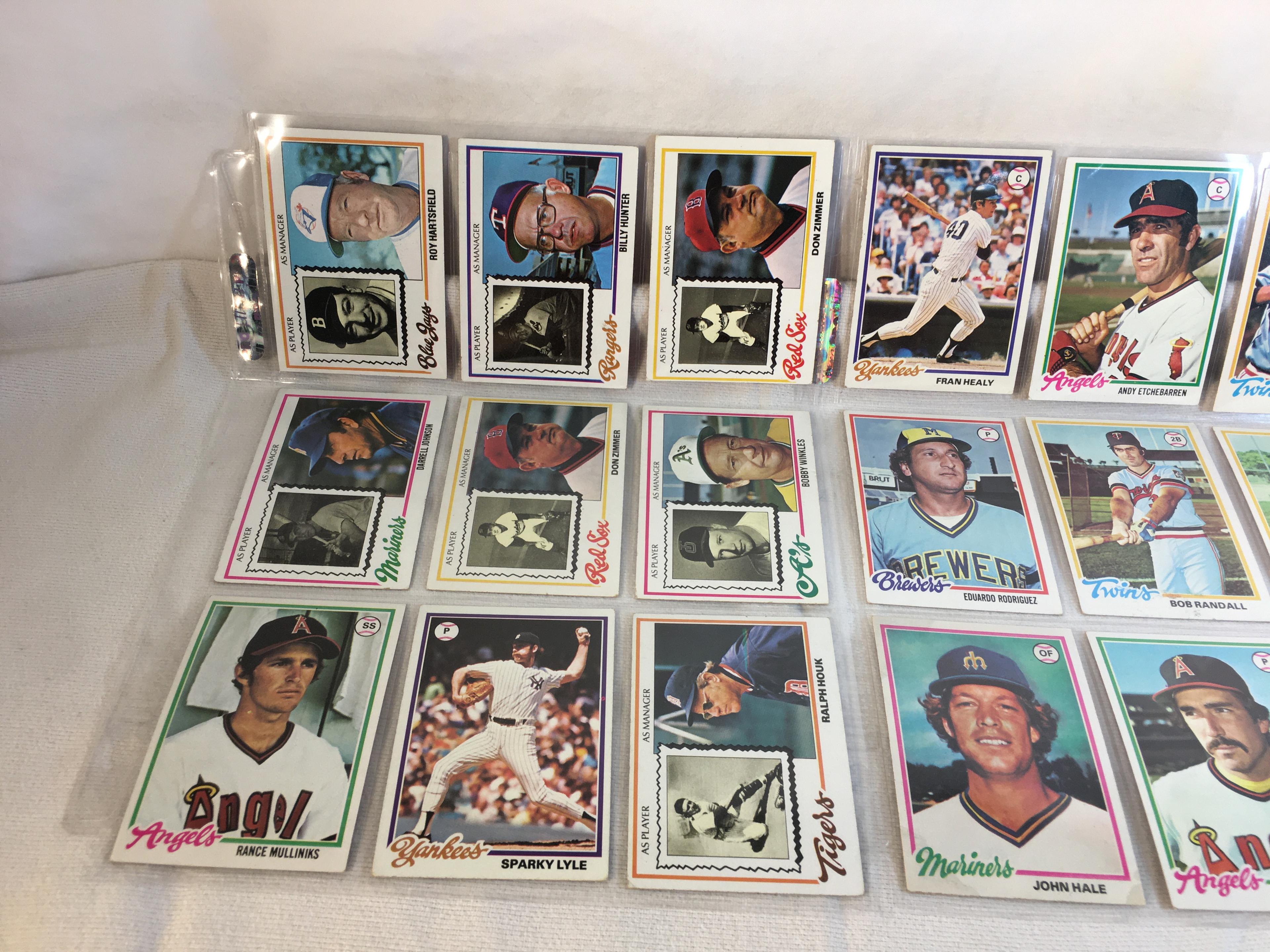 Lot of 18 Pcs Collector Vintage  MLB Baseball  Sport Trading Assorted Cards & Players - See Photos