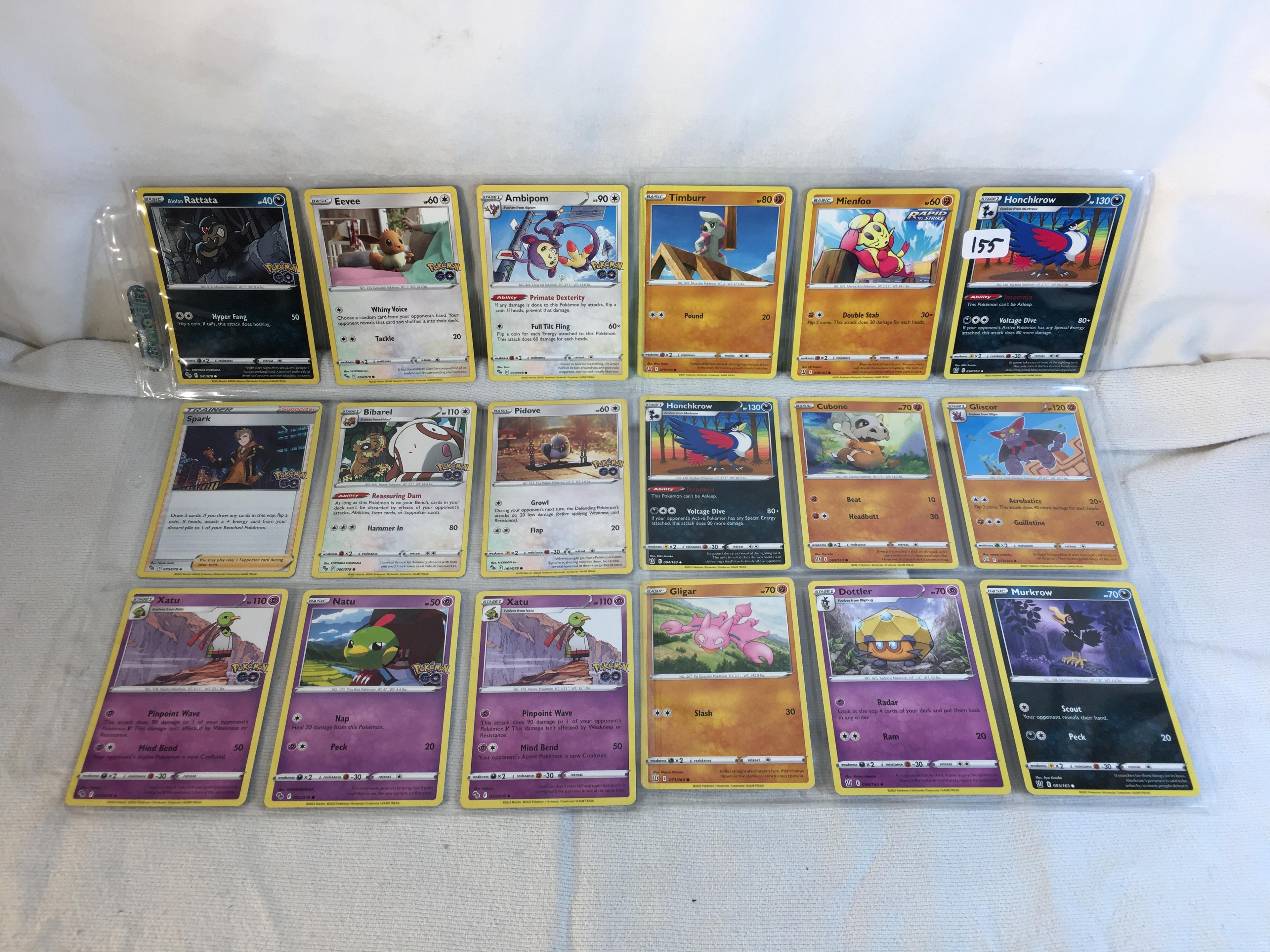 Lot of 18 Pcs Collector Pokemon TCG Pokemon Game Asssorted Cards - See Pictures