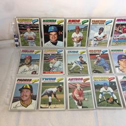 Lot of 18 Pcs Collector Vintage  MLB Baseball  Sport Trading Assorted Cards & Players - See Photos