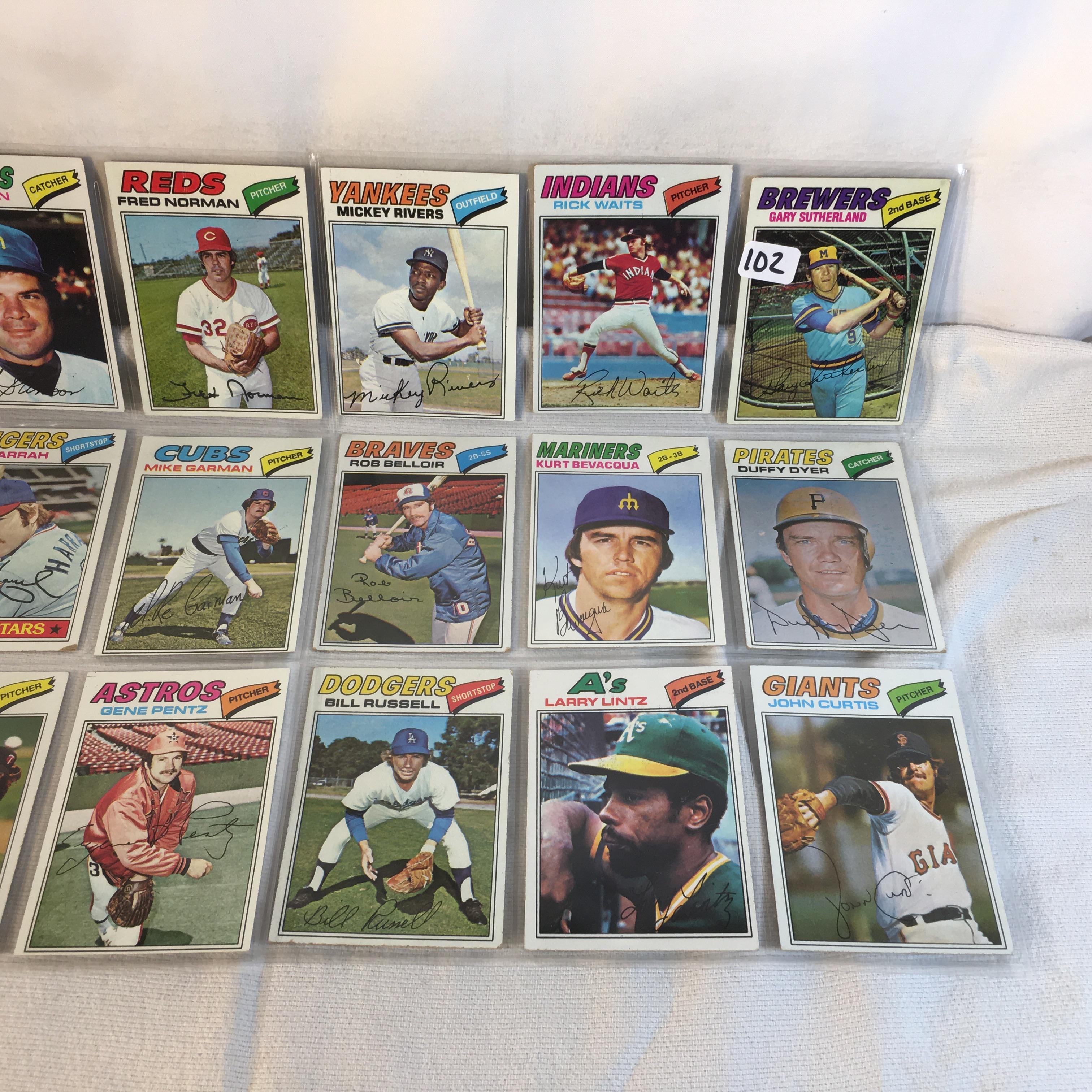 Lot of 18 Pcs Collector Vintage  MLB Baseball  Sport Trading Assorted Cards & Players - See Photos