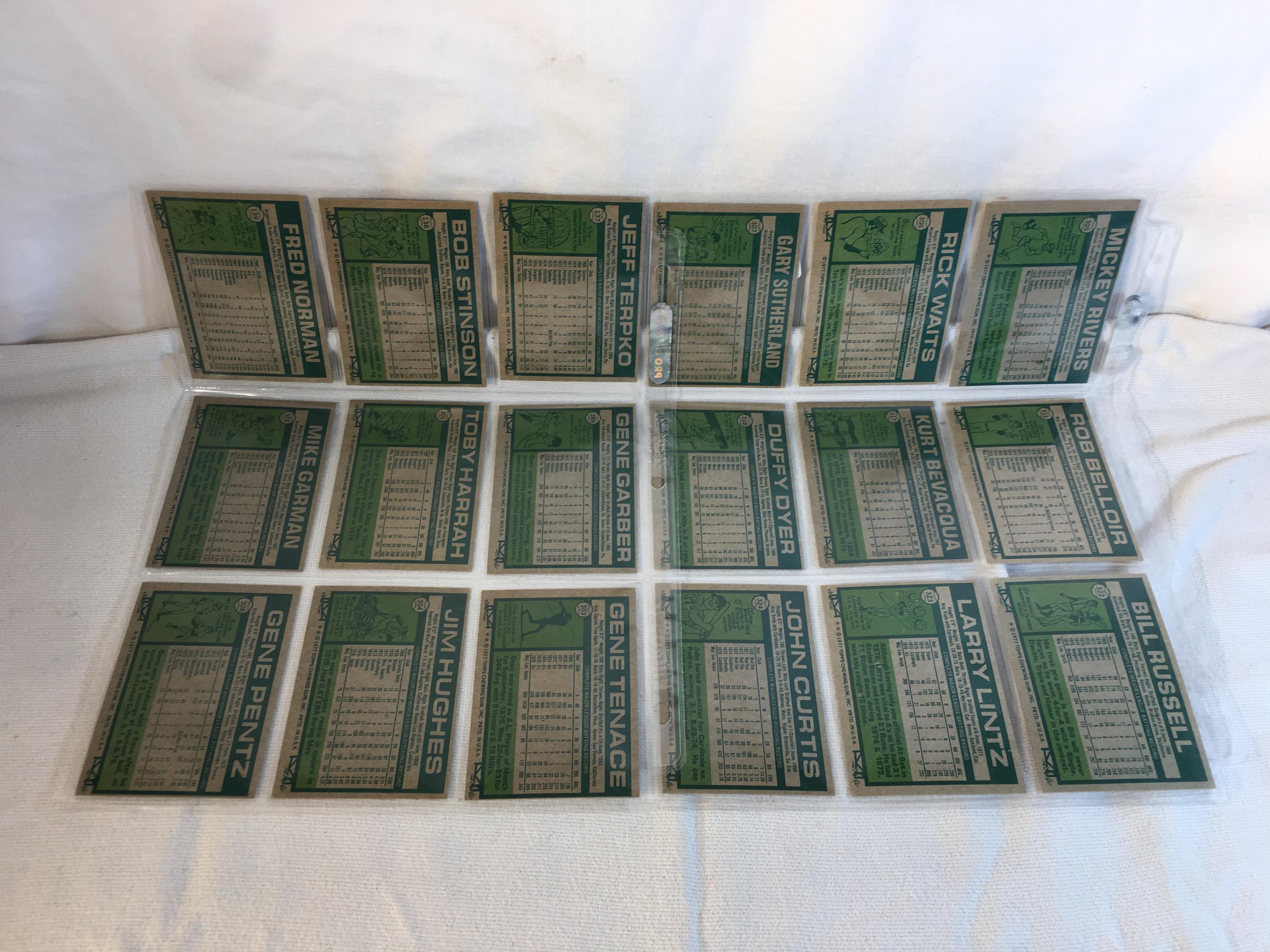 Lot of 18 Pcs Collector Vintage  MLB Baseball  Sport Trading Assorted Cards & Players - See Photos