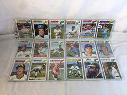 Lot of 18 Pcs Collector Vintage  MLB Baseball  Sport Trading Assorted Cards & Players - See Photos