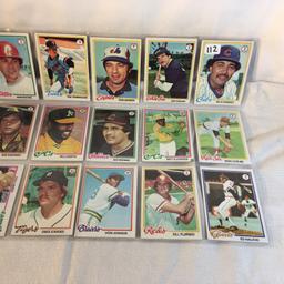 Lot of 18 Pcs Collector Vintage  MLB Baseball  Sport Trading Assorted Cards & Players - See Photos