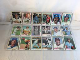 Lot of 18 Pcs Collector Vintage  MLB Baseball  Sport Trading Assorted Cards & Players - See Photos