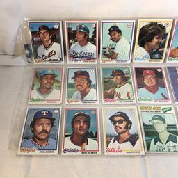 Lot of 18 Pcs Collector Vintage  MLB Baseball  Sport Trading Assorted Cards & Players - See Photos