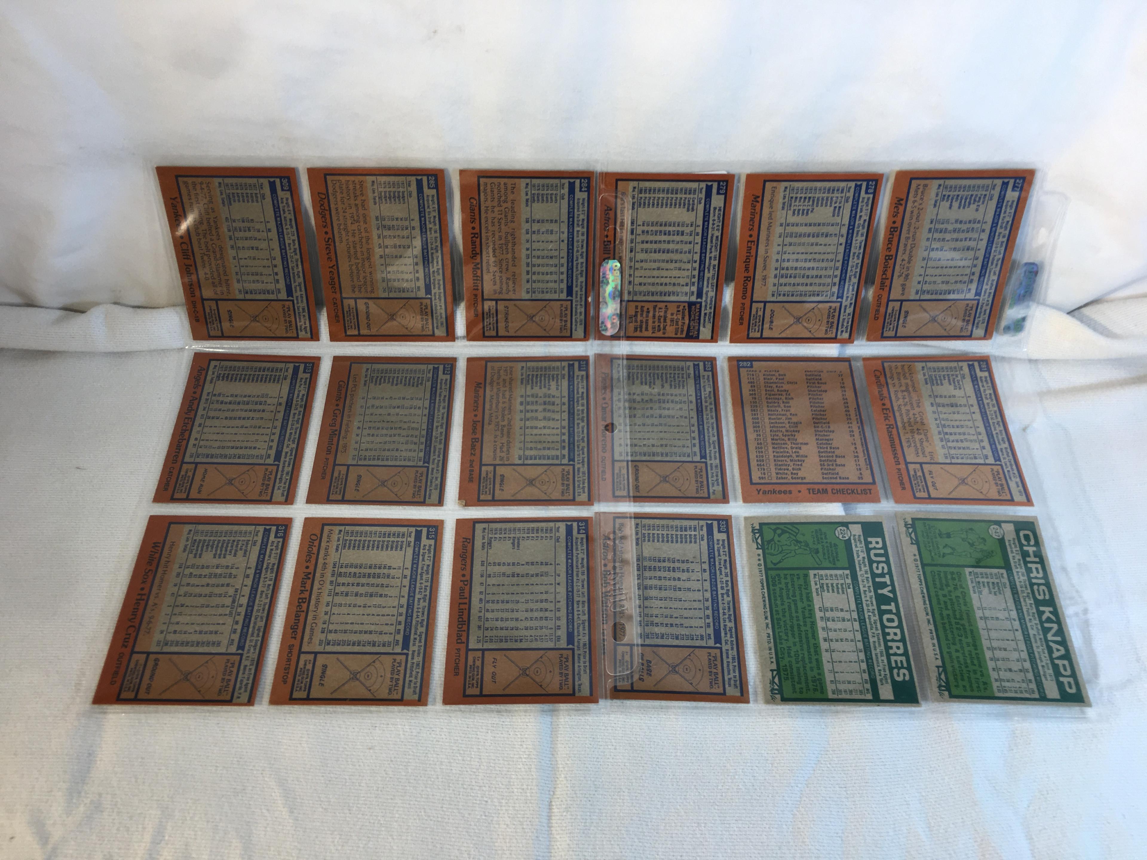 Lot of 18 Pcs Collector Vintage  MLB Baseball  Sport Trading Assorted Cards & Players - See Photos